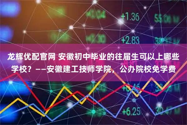 龙辉优配官网 安徽初中毕业的往届生可以上哪些学校？——安徽建工技师学院，公办院校免学费
