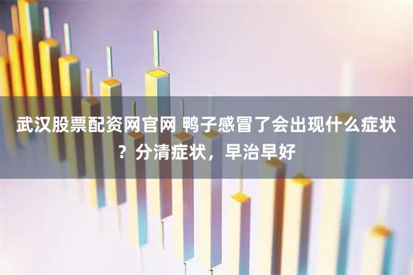 武汉股票配资网官网 鸭子感冒了会出现什么症状?分清症状,早治早好